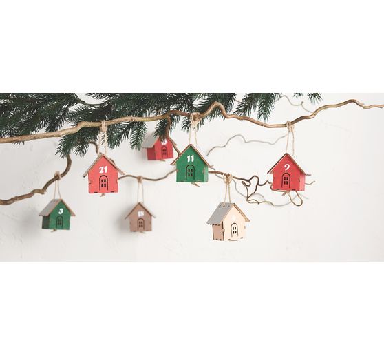 VBS Decoration pendant "Cottage", 24 pieces, plywood