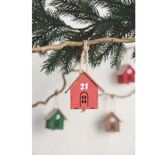 VBS Decoration pendant "Cottage", 24 pieces, plywood