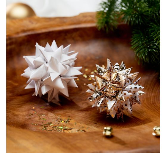 Paper strips "Glitter, white", 15 mm