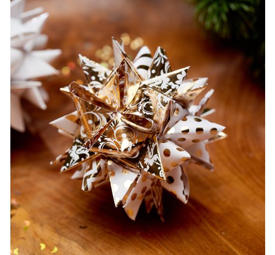 Paper strips glossy "Golden Glamour", 15 mm