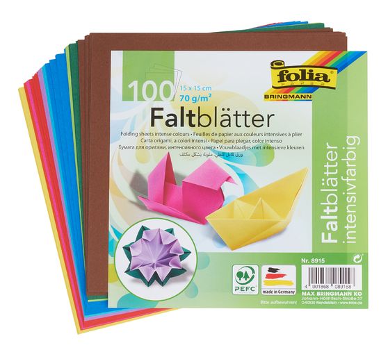 Folding paper, 15 x 15 cm