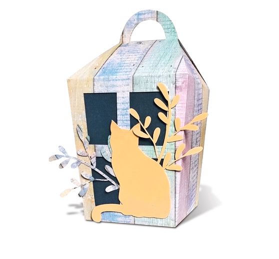 Karton s motivem "Dřevěný pastel"