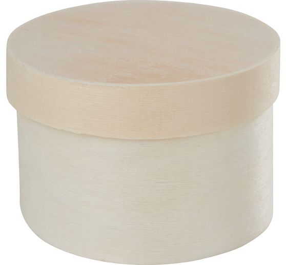 VBS Wooden chip box "Round", Ø 6 cm