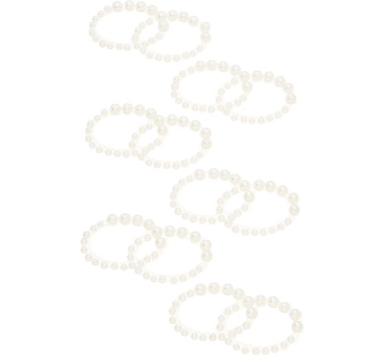 Samolepka "Double rings", perleť, 6 kusů