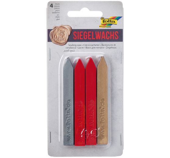 Sealing wax, 4 coloured