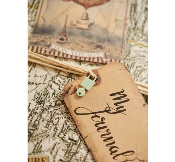 VBS Metal Decoration pendant "Lock Pastel"