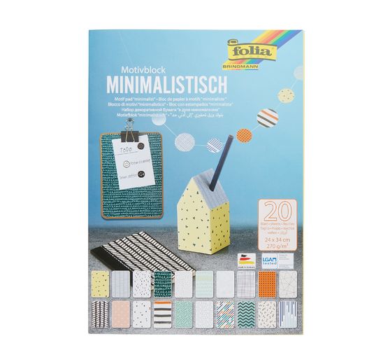 Motif block "Minimalist", 270 g/m², 24x34cm, 20 sheets