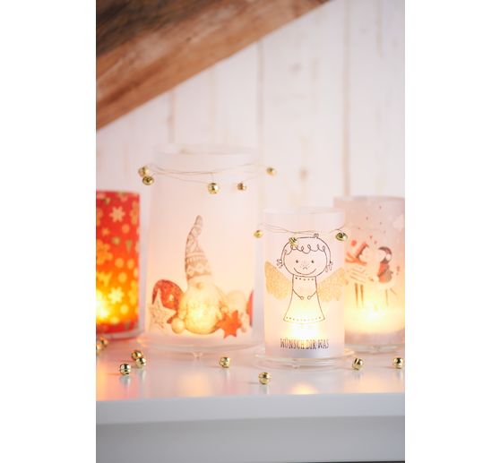 VBS Candles glass coaster, 5 pieces, Ø 10 cm