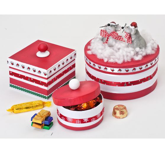 Kartonové krabice VBS "Kulaté", sada 12 kusů