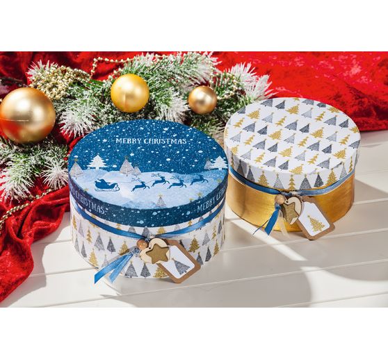 Kartonové krabice VBS "Kulaté", sada 12 kusů