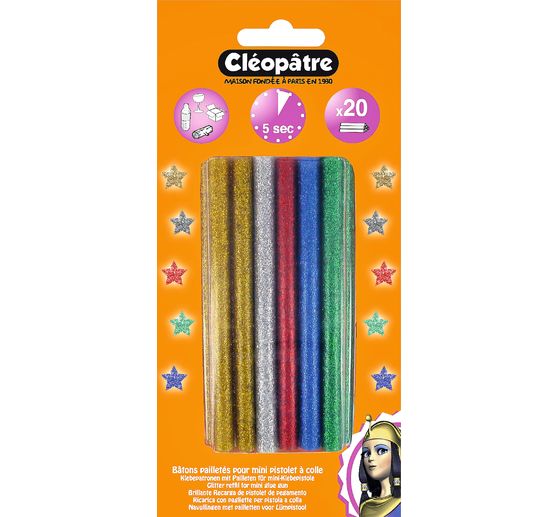 Ink cartridges glitter, 20 pieces