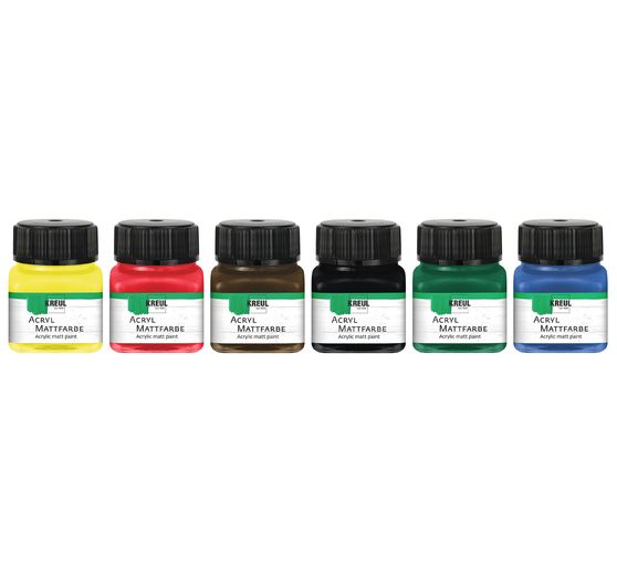 Kreul Acrylic Matt colours basic set, 6x20ml