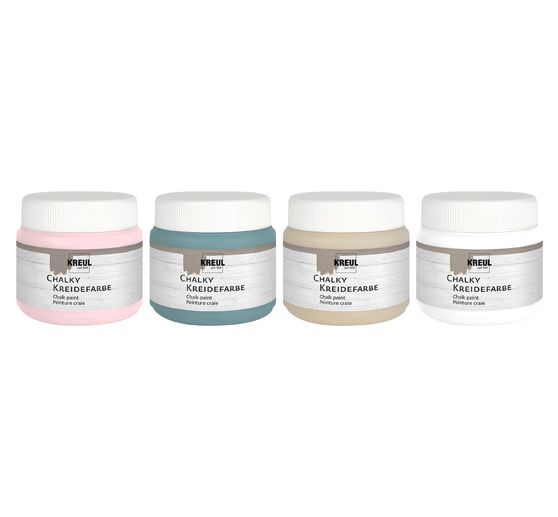 Základní sada křídové barvy Chalky KREUL, 4 x 150 ml