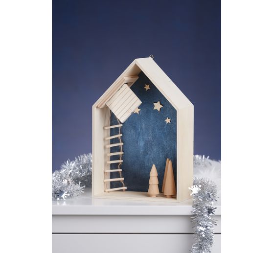 Wooden shelf "House", set of 2