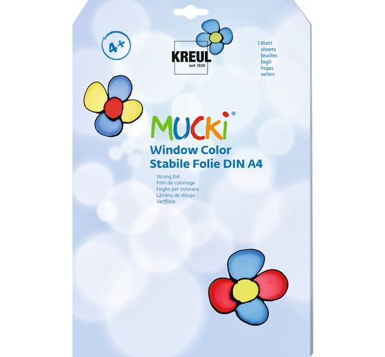 MUCKI Window Color stabilní fólie, DIN A4, 3 listy