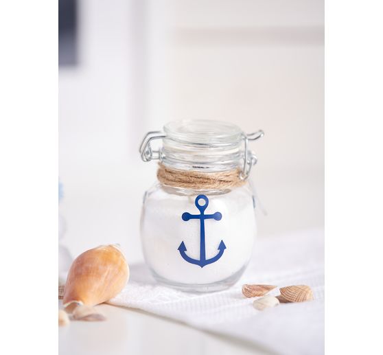 VBS Mini jar with clip closure, bulbous, 6 pieces
