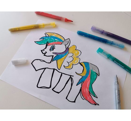 Felt pens "Glitter", 6 pcs.