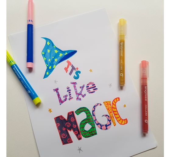 Felt pens "Glitter", 6 pcs.