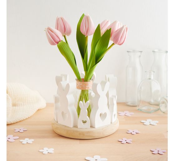 Wooden disc "Round", white washed