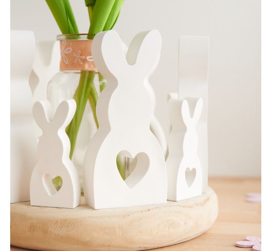 Wooden disc "Round", white washed