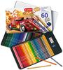 Coloured pencils in metal box, 60 pieces