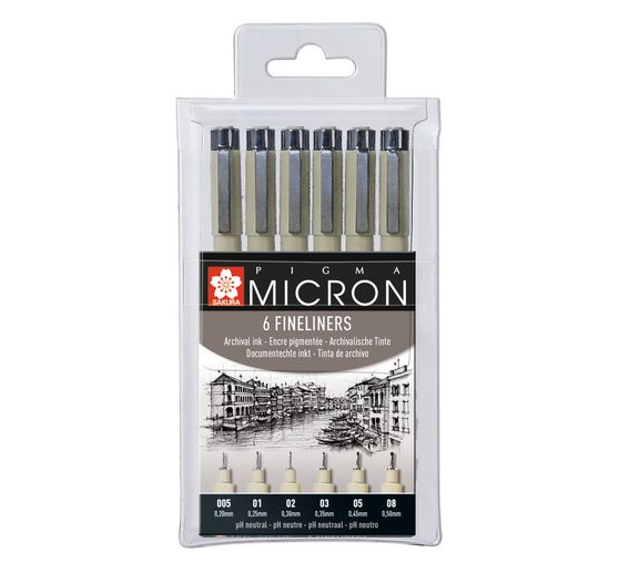 Pigma Micron case, set of 6