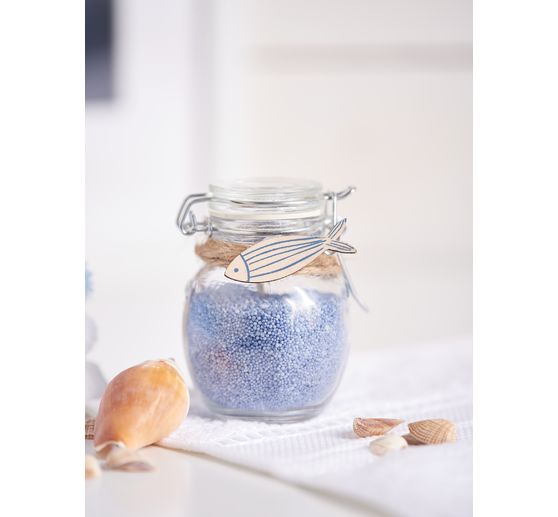 VBS Mini jar with clip closure, bulbous, 6 pieces
