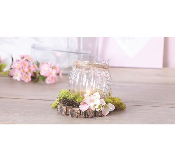 Glass vase with grooves