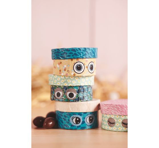 VBS Box "Round", 6 pieces, papier-mâché