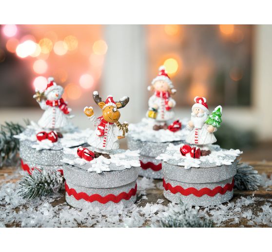 VBS Box "Round", 6 pieces, papier-mâché