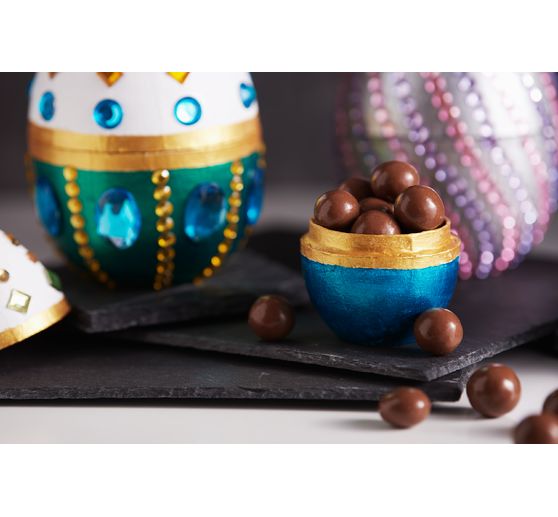 Paper mache eggs, divisible, 3 pieces