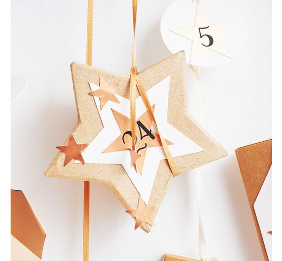 Star boxes, set of 2, Pappmachè