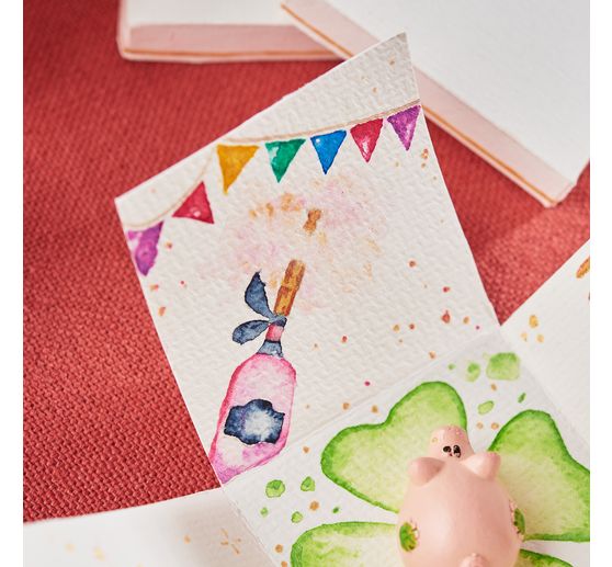 AKADEMIE watercolour box with 24 half cups