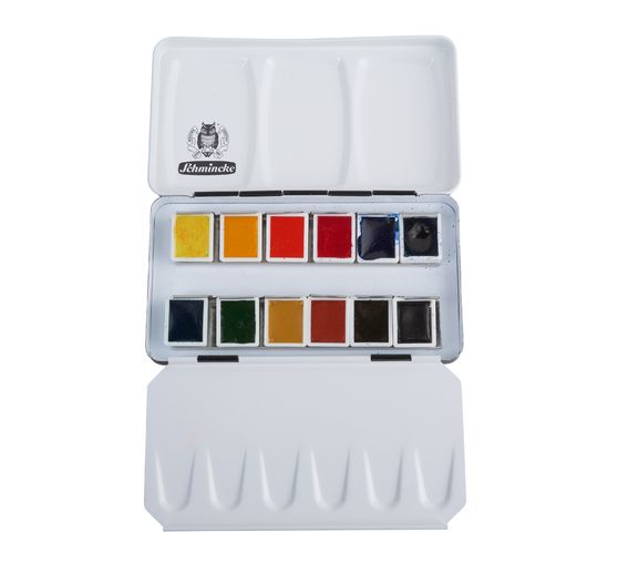 AKADEMIE watercolour box with half cups