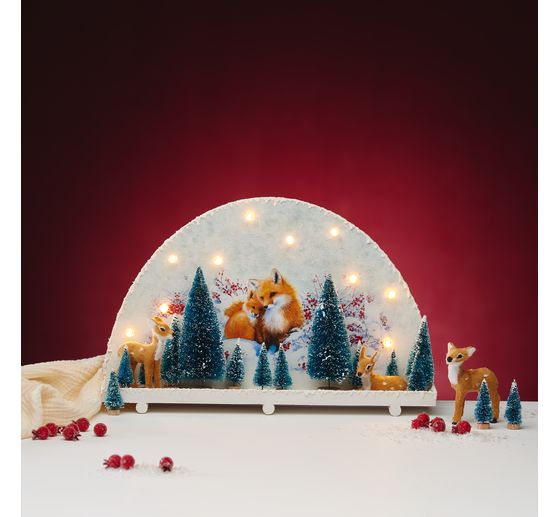 VBS Miniaturní vánoční stromek, sada 16 kusů, zasněžený