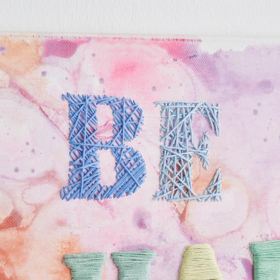 bestickter Keilrahmen