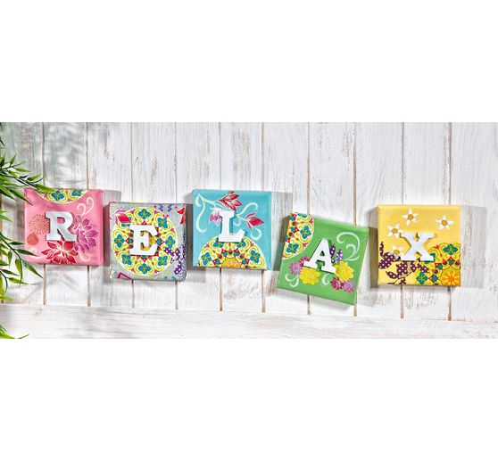 VBS Stretched canvas 10 x 10 cm, 5 pieces