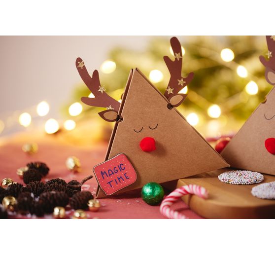 VBS Kraft cardboard gift box "Pyramid"