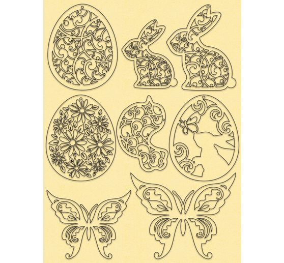 Decoration set "Easter", pastel