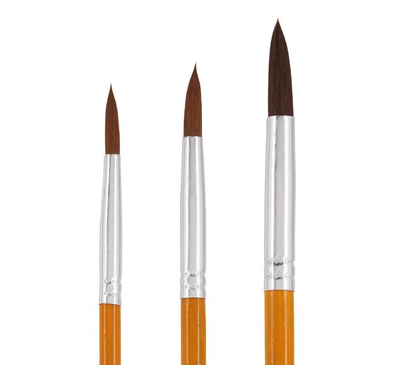 VBS Kulatý štětec s bambusovou rukojetí "Assorted", 70 kusů