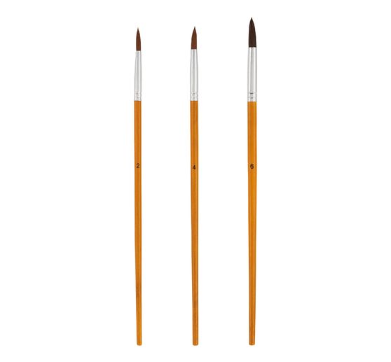 VBS Kulatý štětec s bambusovou rukojetí "Assorted", 70 kusů