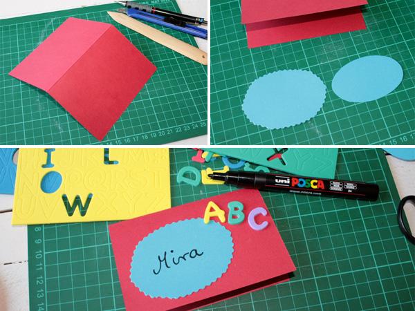 Einschulung Dekoration: Platzkarten Einschulung Platzkarten basteln