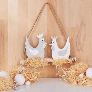 hühner papierschöpfen